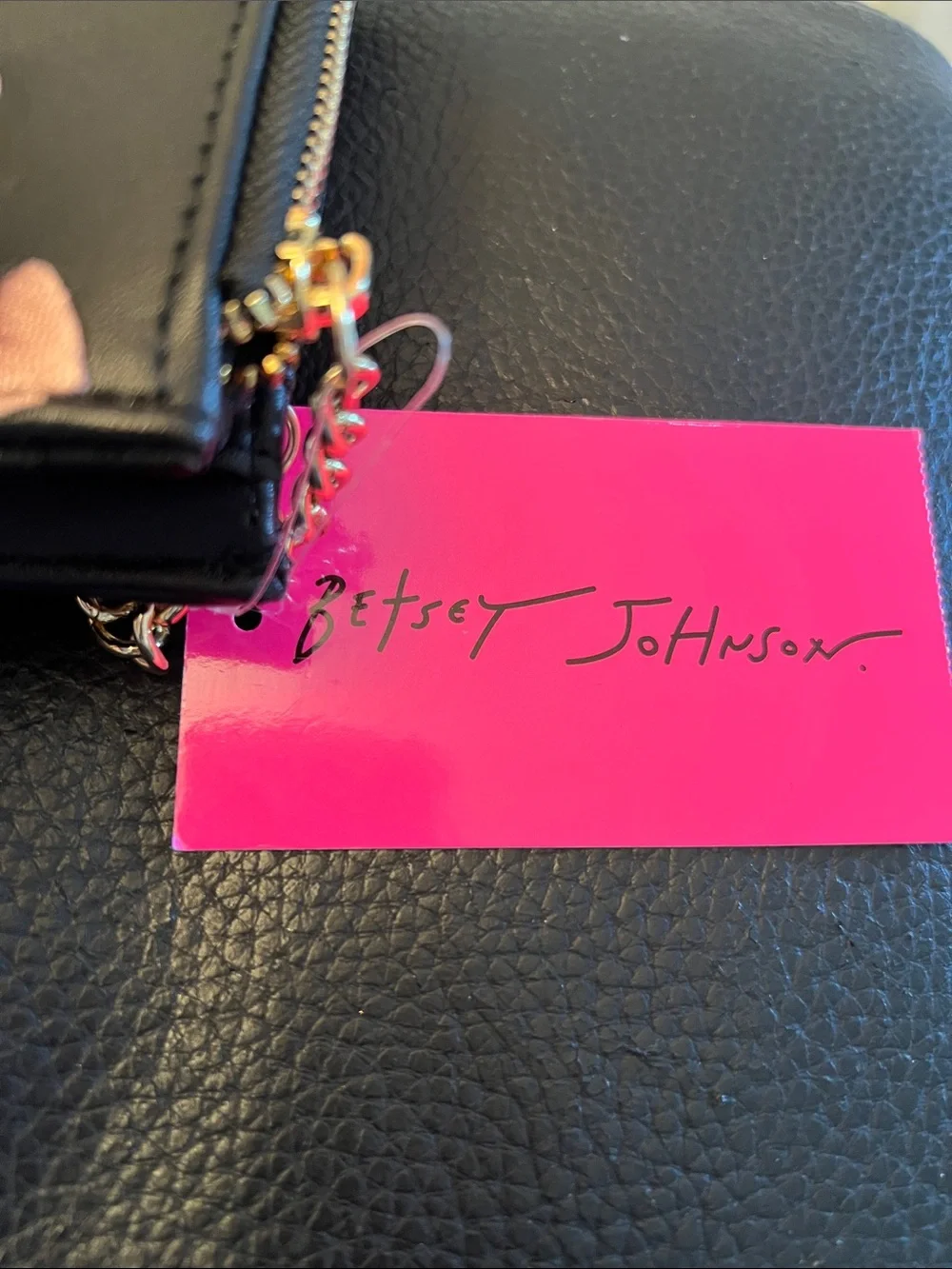 Betsey Johnson NWT Black & Pink Wallet & coin purse with Western Embroidery